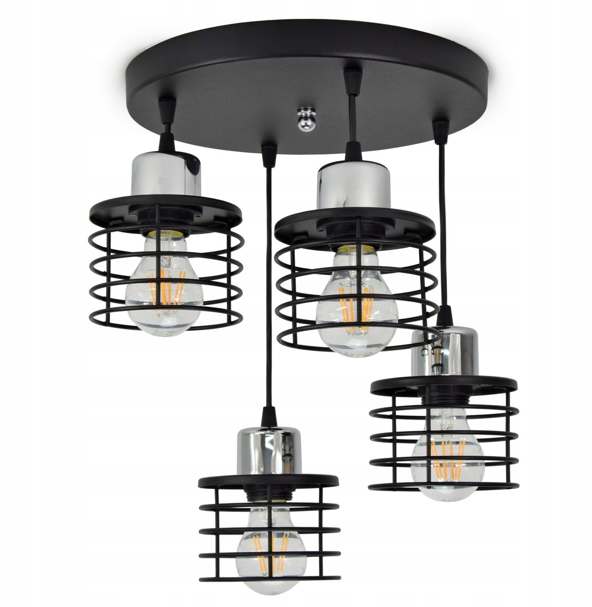VIGO Hanglamp LED Chroom E27 Modern 4-lichts