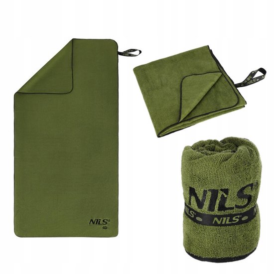 Nils Camp Sneldrogende Microvezel Strandlaken 120x60cm Kaki