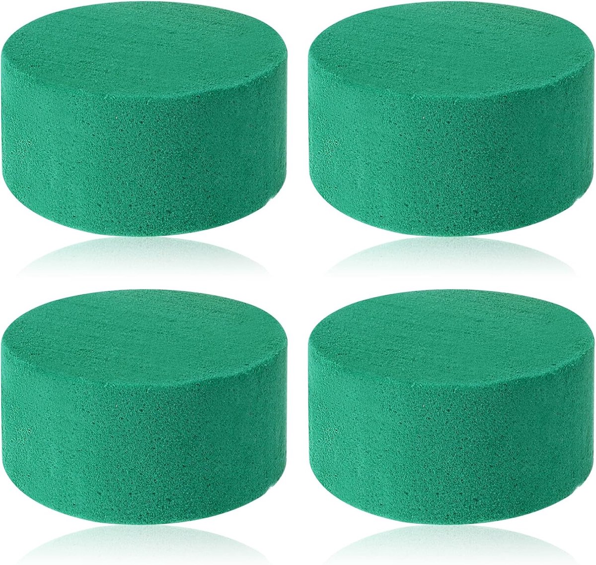 longziming -12 Stuks Bloemenschuim Ronde Steekschuim voor Bloemstukken – Steekmos voor Kunstbloemen en Verse Bloemen (8 x 4 cm)
