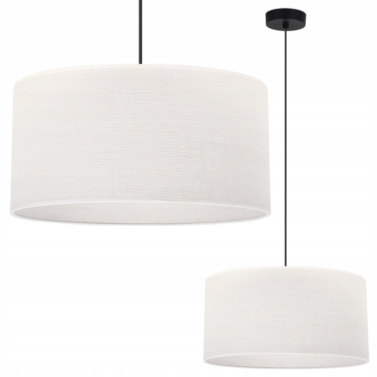 Boho Jute Hanglamp Wit - Slaapkamer, Eetkamer, Woonkamer