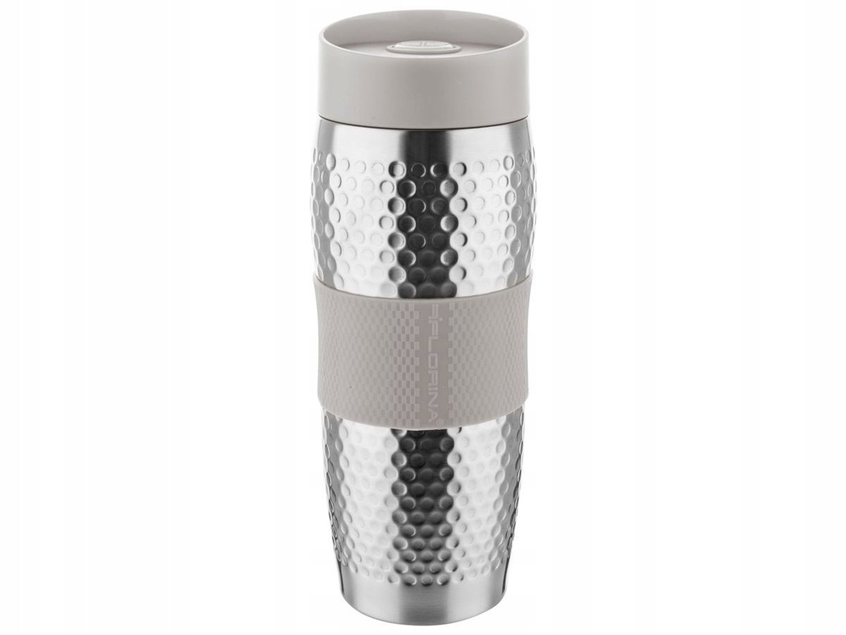 Florina Presston Thermosbeker 360ml - Zilver & Blauw - RVS