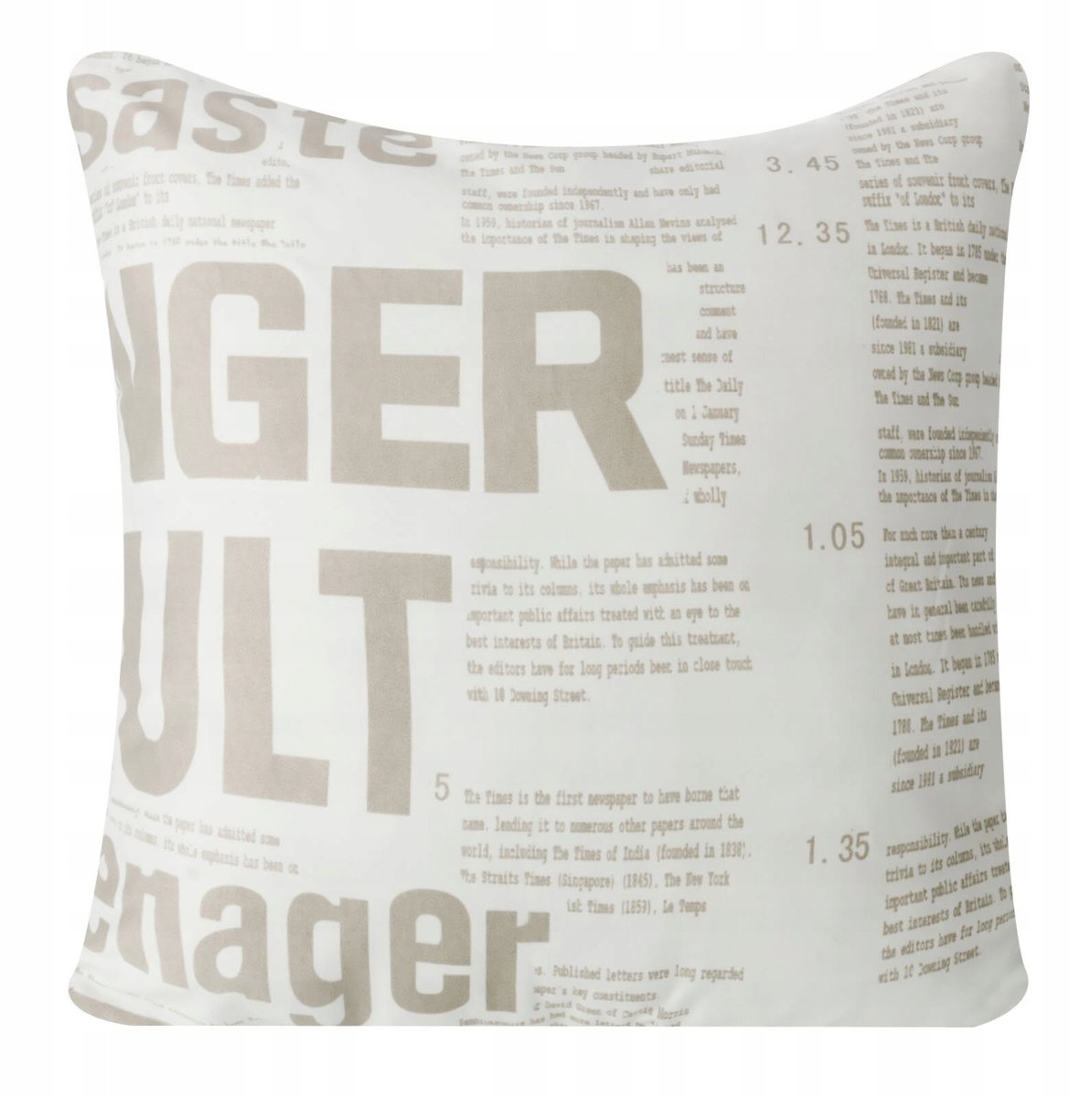 Eurofirany Kussensloop City 40x40 cm Wit met Letters