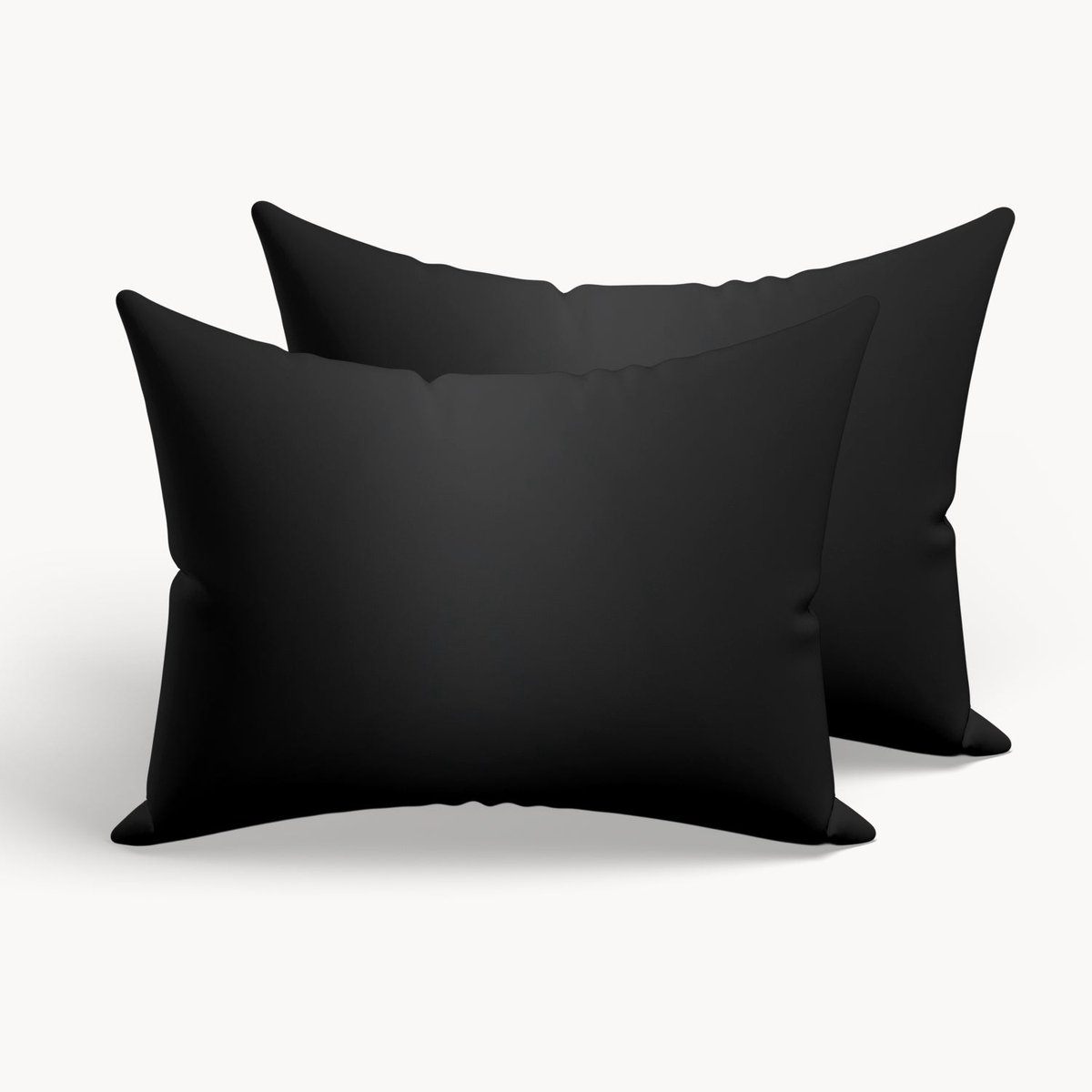HappyBed Black kussensloop set 2 stuks - 80x80 cm - 100% Microvezel - Ultieme slaapcomfort
