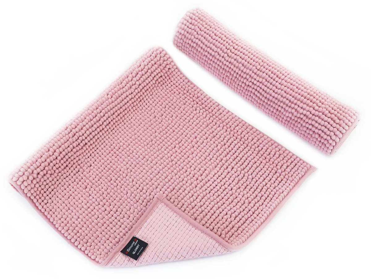 Zachte Roze Badmat Glanzend 60x90 cm - Absorberend & Antislip