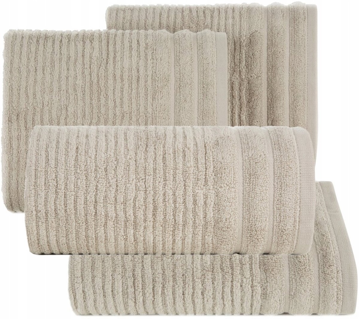 Zachte Katoenen Badhanddoek 50x90 cm - Beige