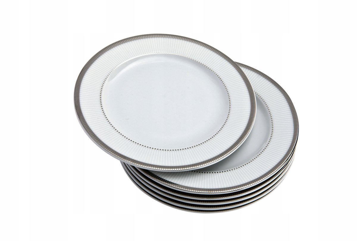 Marcello Zilveren Porseleinen dessertkom set van 6 - 17cm