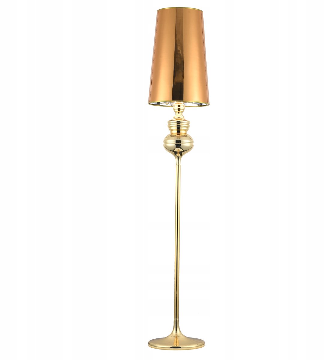 Stijlvolle Goudkleurige Queen-F Staande Lamp met Decoratieve Koepels