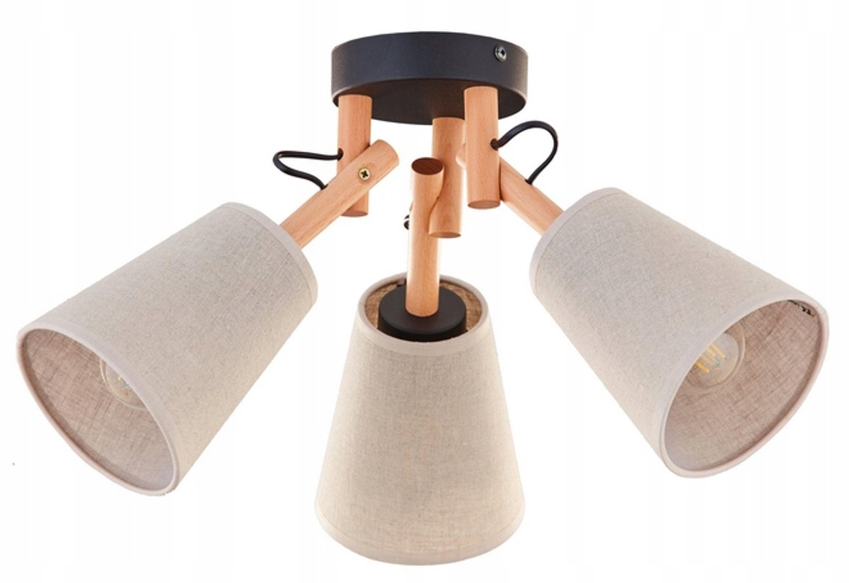 VAIO Nature Hanglamp Houten Kap E27 3x Max. 15W