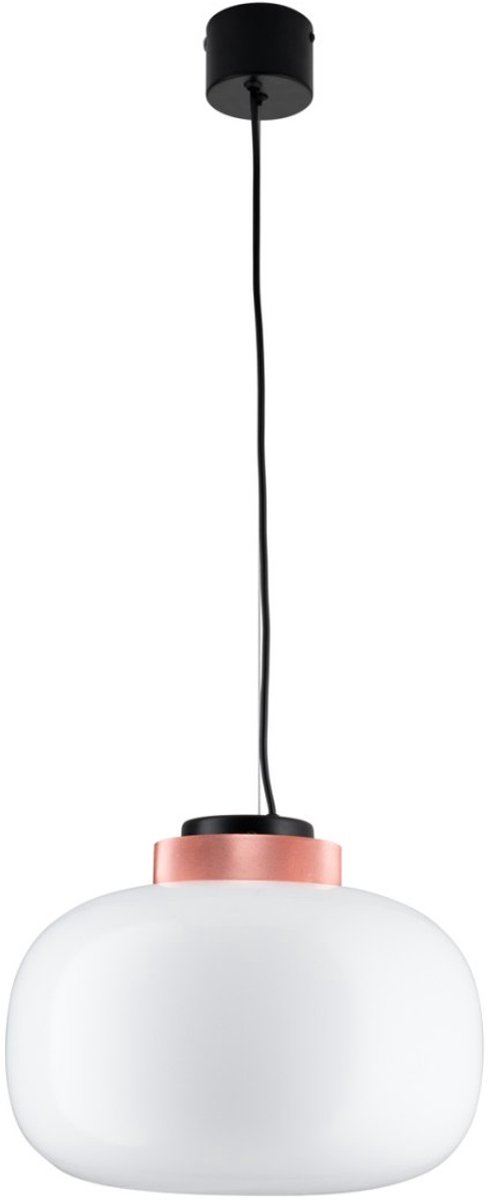 BOOM LED hanglamp wit messing 35 cm