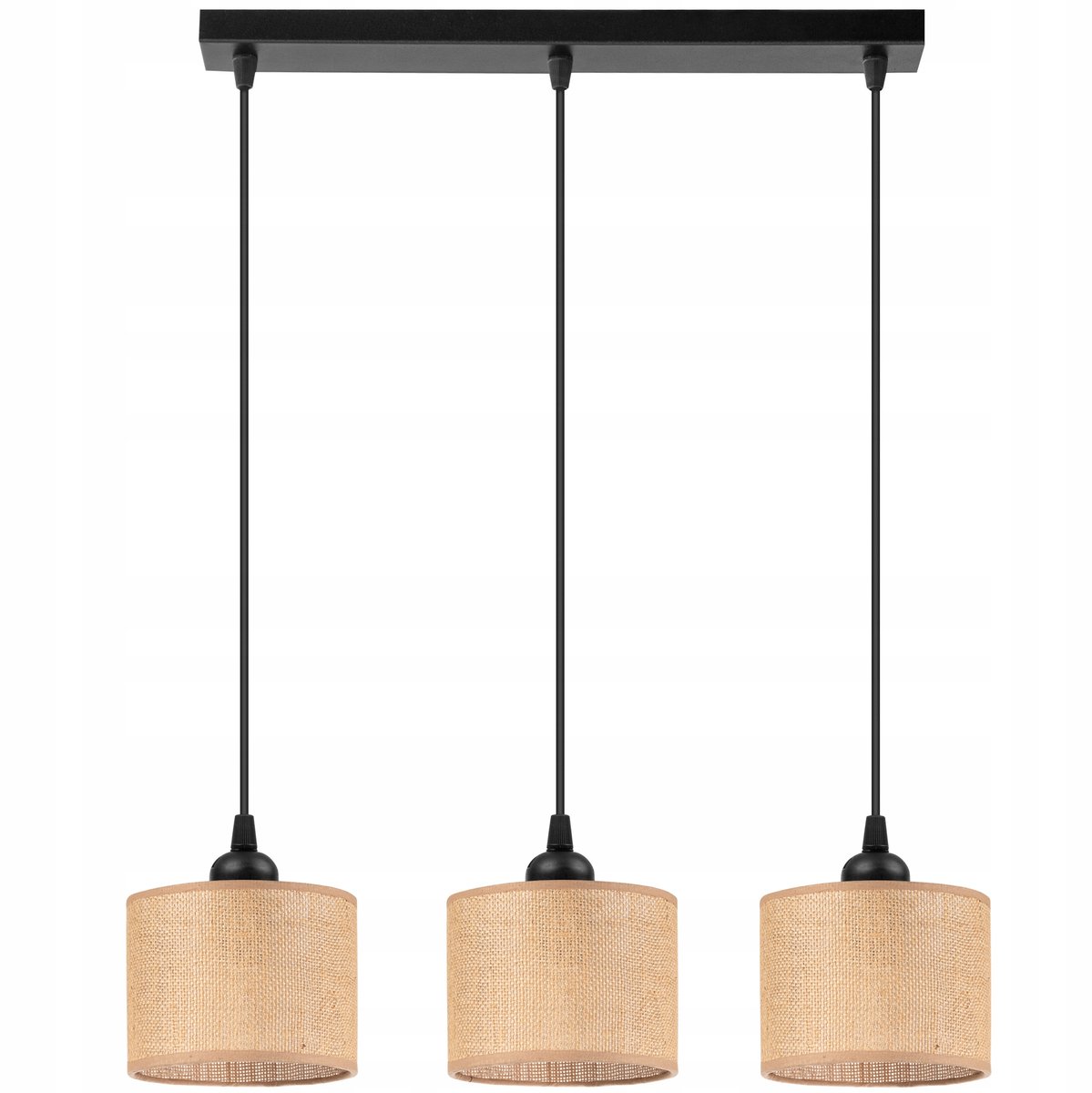 Rustieke Hanglamp Jute Beige - 3xE27 - 50cm Breedte