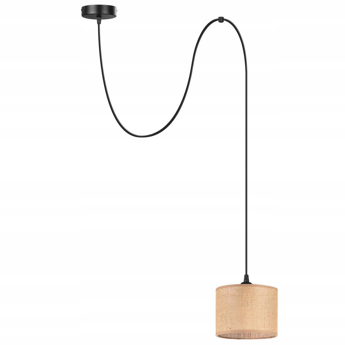 Rustieke Hanglamp Jute Beige - Eenvoudige Spinlamp