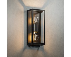 Alma smart LED wandlamp - 1800K-3000K Warm wit - Wifi & Bluetooth - 2x A60 lichtbron - 14 Watt - 1612 lumen - Up & Down light - Muurlamp - Muurverlichting - IP44 voor binnen en buiten - Zwart