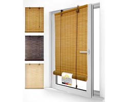 Sol Royal SolDecor B86 rolgordijn bamboe 100x160 cm - rolgordijnen zonder boren - rolgordijnen lichtdoorlatend zonwering bamboo Jaloezie inc