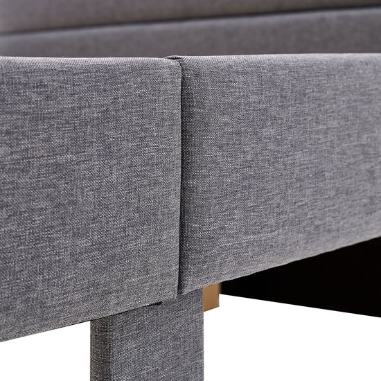 Lit capitonné Homestyle4u - 120 x 200 cm - avec espace de rangement - Grijs