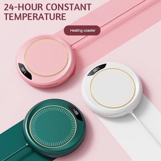 Elektrische koffiewarmer Smart Cup Warmer met 3 temperatuuraanpassing, digitaal display verwarming cup pad bureau drank warmer constanten 8 uur automatische uitschakeling veiligheidsfunctie van Merkloos — afbeelding 3