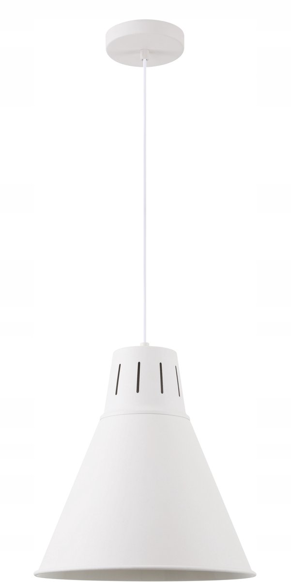GTV Gianni L Hanglamp - Enkele Witte Kap, E27, Ø32cm