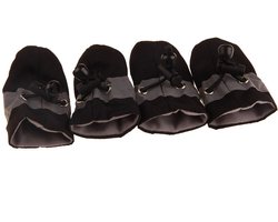 Hondenschoenen Geschikt voor hete bestrating, antislip zool hondenlaarzen en pootbescherming hondenlaarzen met reflecterende tape hondenschoenen, geschikt voor kleine en middelgrote honden 4 stuks zwart maat 3