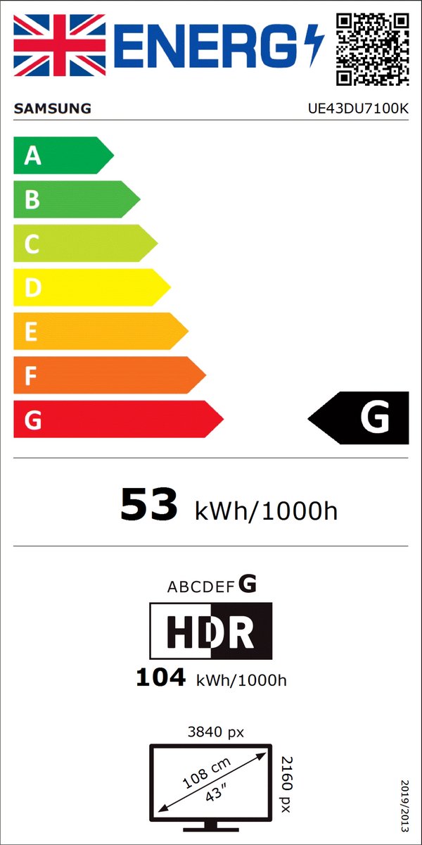 Samsung UE43DU7100K 43 inch 4K LED TV - afbeelding 2