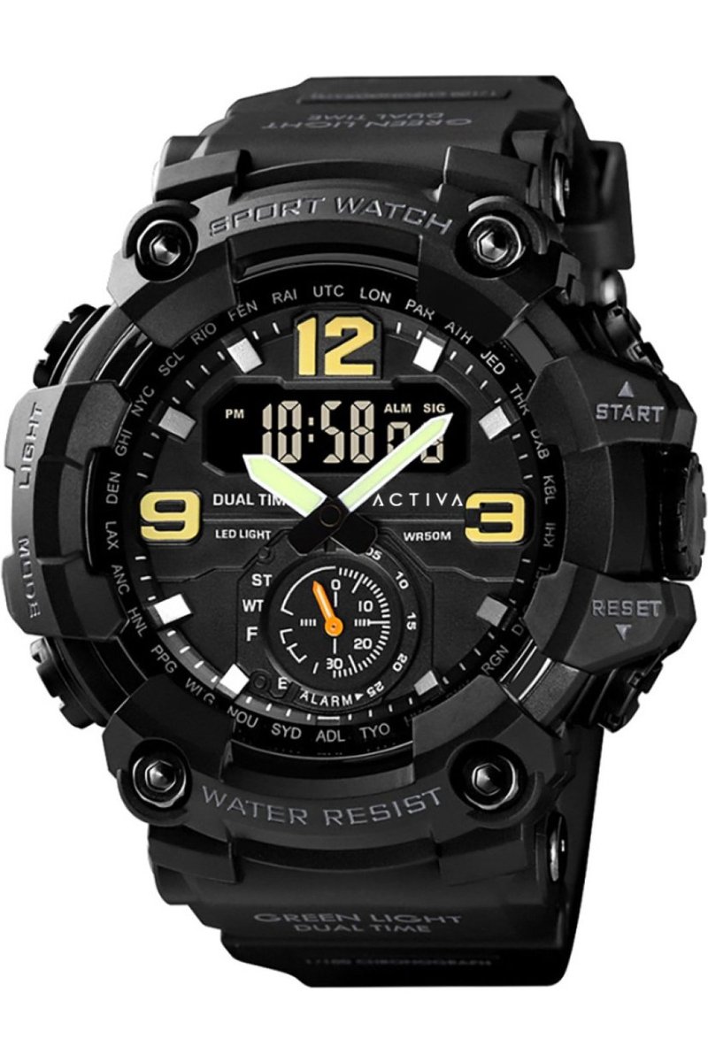 Activa Digital ACW1637-001 Herenhorloge - Quartz Uurwerk - 56 mm