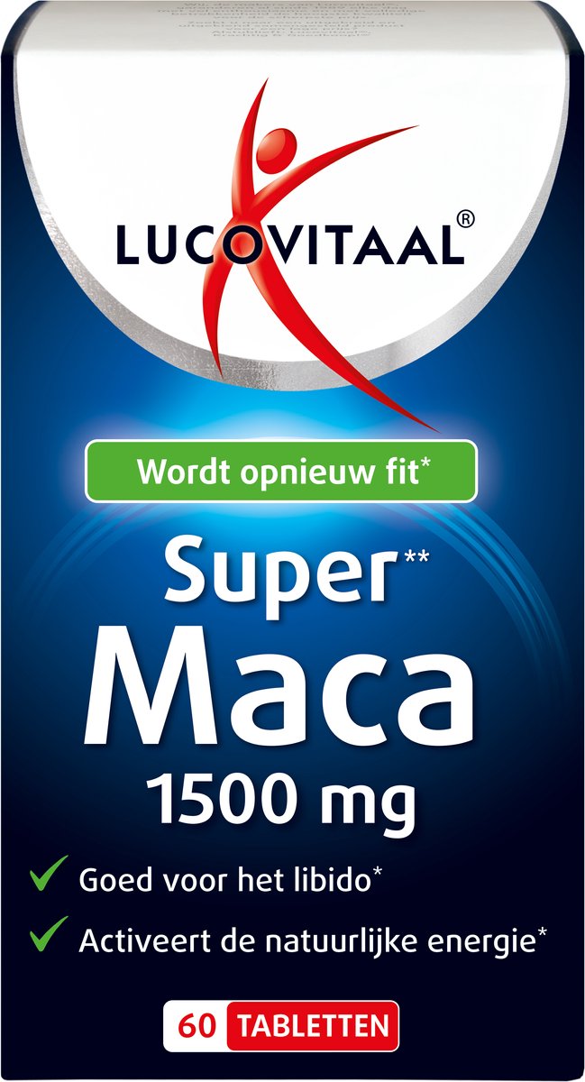 2+2 gratis: Lucovitaal Maca Super 1500mg 60 tabletten
