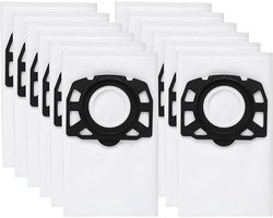 12-pack KFI 487 filterzakken, stofzuigerzakaccessoires, geschikt voor Karcher MV4/WD4/KWD4/KNT4/WD5/MV5/KWD5/WD6/MV6/WD 4.200/WD 5.800/SE 5.100/SE 6.100, 2.863-006.0