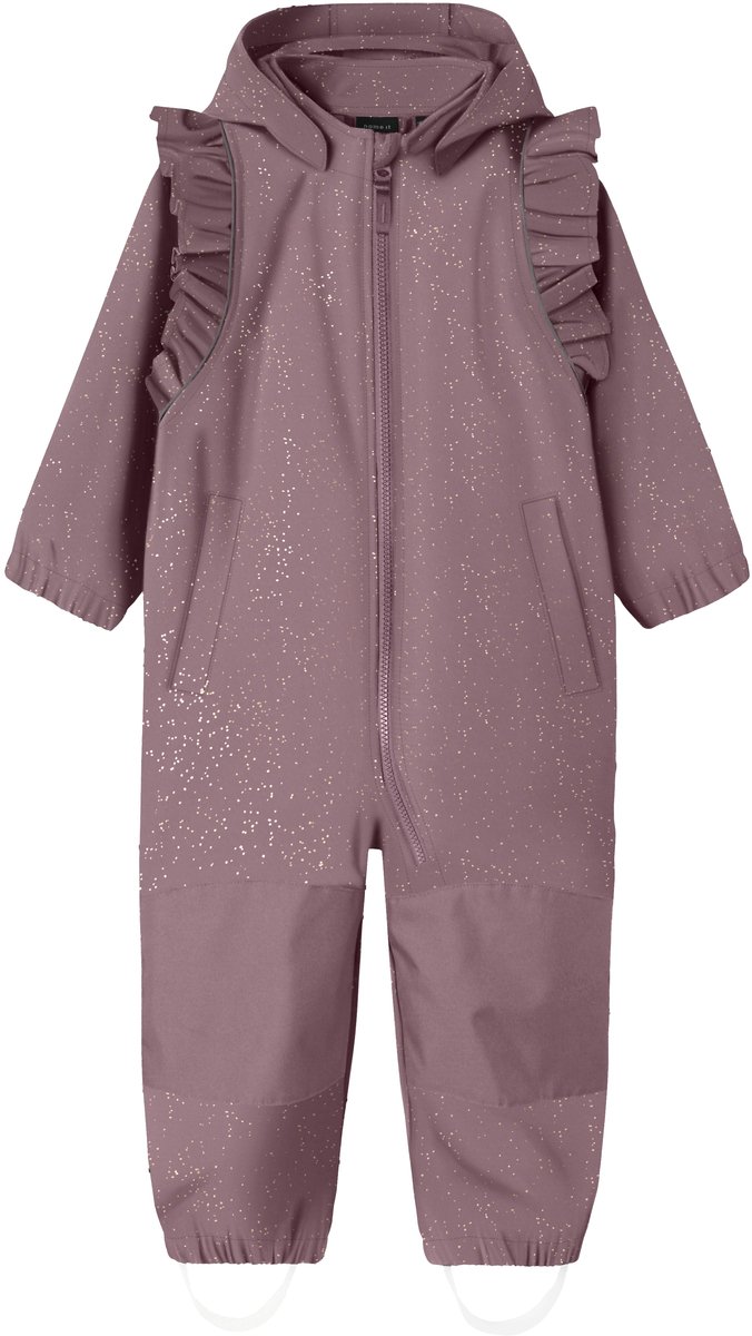 NAME IT NMFALFA08 SOFTSHELL SUIT FRILL FOIL FO Meisjes Ski jassen Wistful Mauve