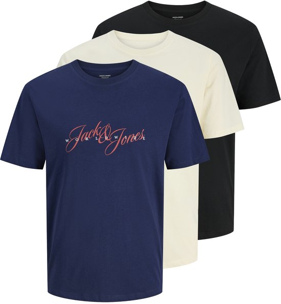 Jack&Jones - T-shirt Jorinwood SS à col rond, lot de 3 - Homme - T-shirts