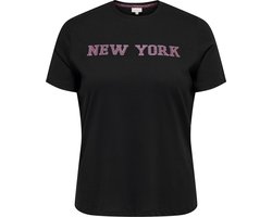 ONLY CARMAKOMA - CARZAFIRO LIFE SS O-NECK JEANS TEE JRS - Dames - T-shirts