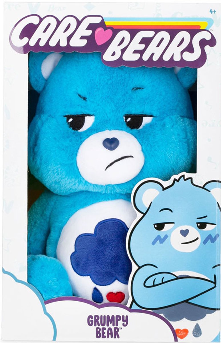 care bears 35 cm - grumpy bear - Blauw - troetelbeertjes