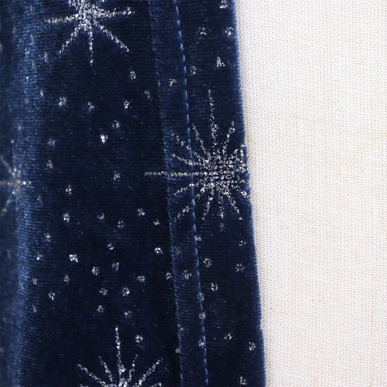 Joya Kids® | Cape de princesse d'hiver de Luxe pour enfant | Velours bleu foncé avec étoiles | Cape de déguisement pour fille avec capuche et fourrure blanche | Cape de la Reine des Glaces | 72 cm | Déguisement d'hiver | Édition de luxe