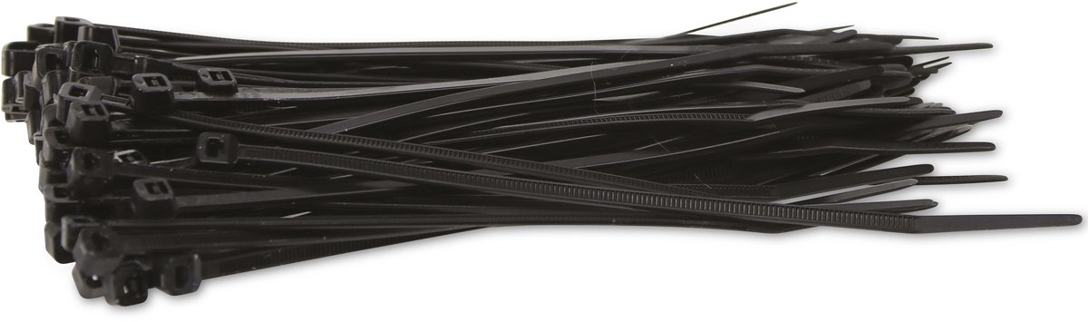 KSS Kabelbinderset Polyamide 6.6, zwart, 142x3,2, UV-bestendig, 100 stuks