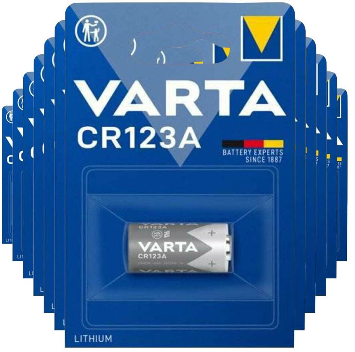 Varta Lithium Batterijen Cylindrical CR123A - 12 x - Voordeelverpakking