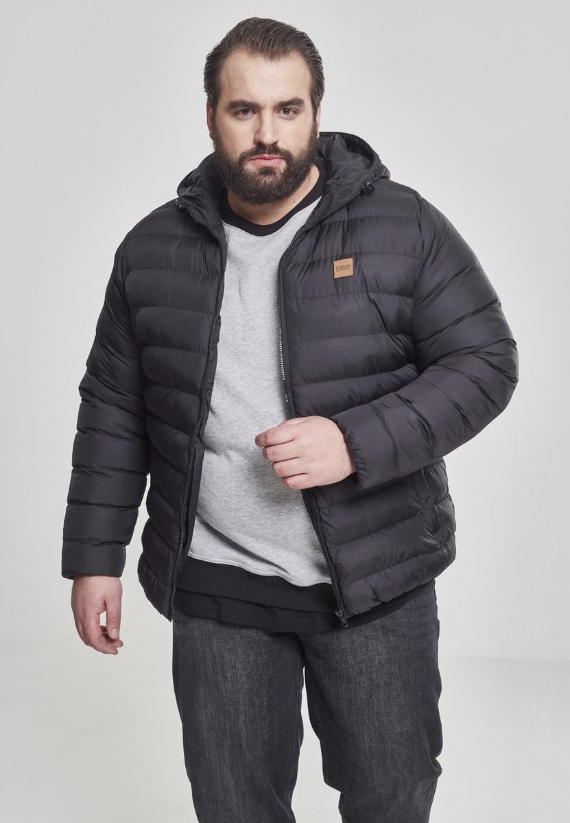 Urban Classics Basic Bubble Heren Tussenseizoensjas – M Zwart