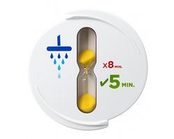 foto van H2O Douche Coach met zuignap - Douchetimer - Douchewekker