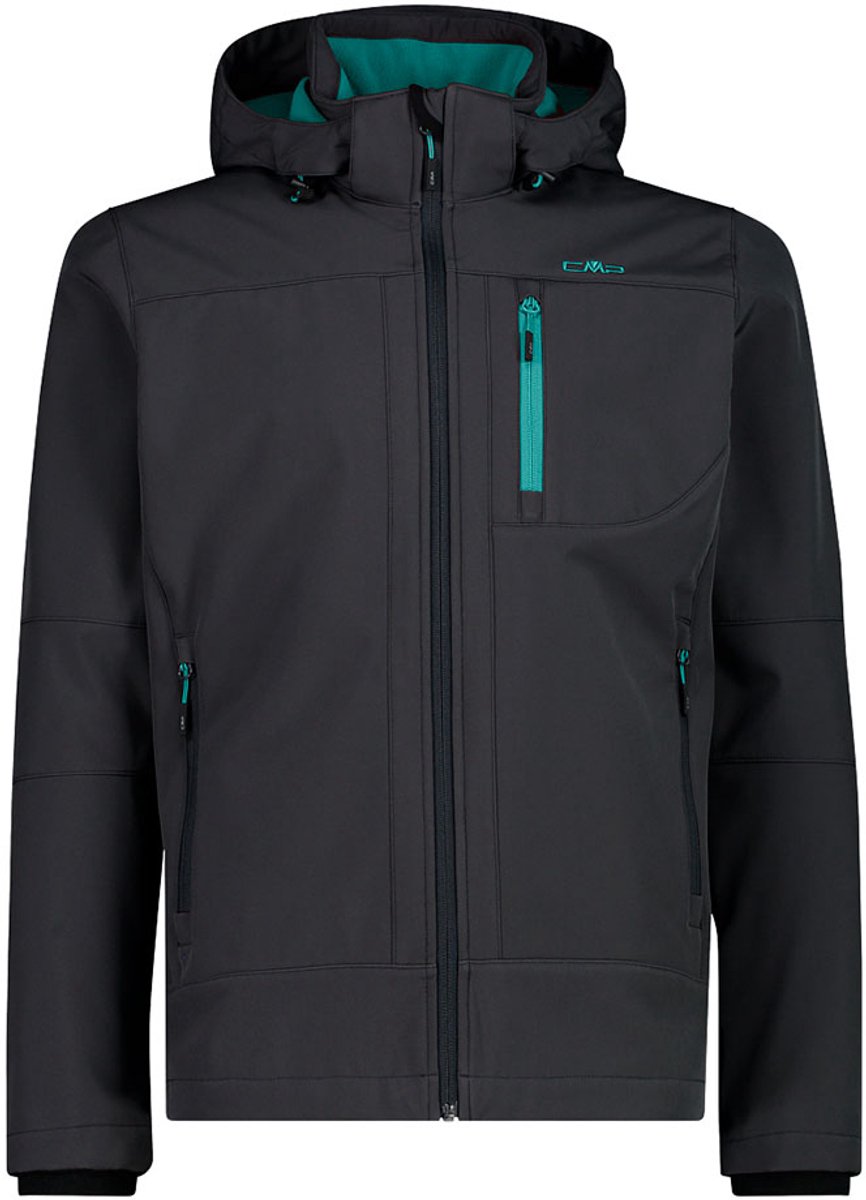Cmp 3a01787n Softshelljack Zwart 2XL Man
