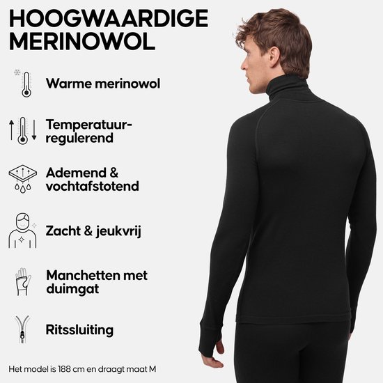 DANISH ENDURANCE Thermoleggings met Merino Wol voor Dames, Warm, Temperatuur Regulerend, Vochtafstotend, Donker Marineblauw, L