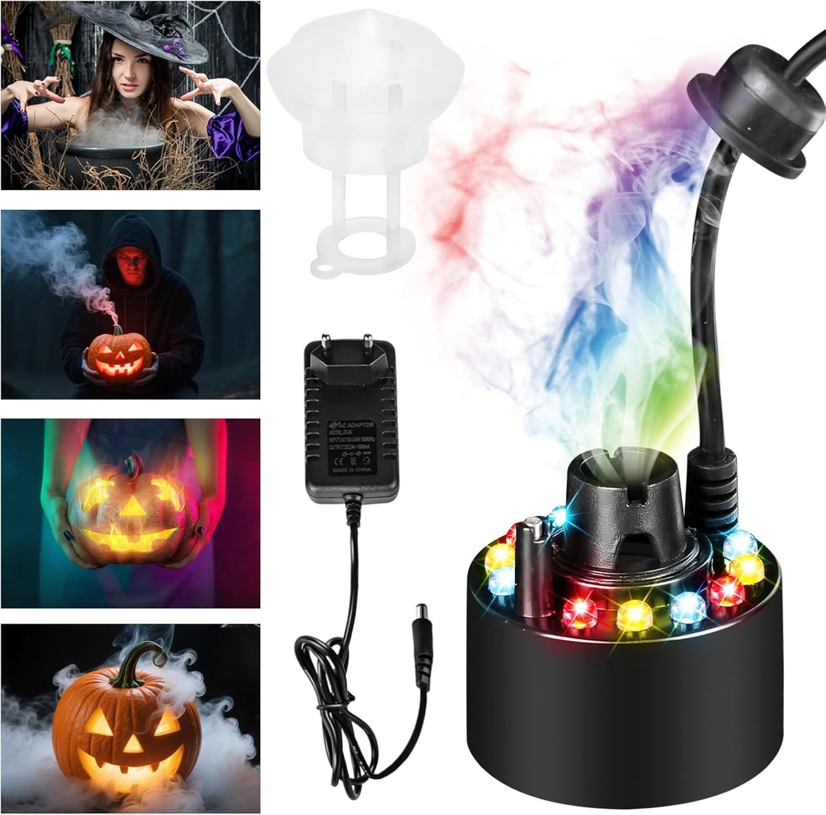 Ultrasone nevelmaker met 12 kleuren LED verlichting voor luchtbevochtiging en decoratie