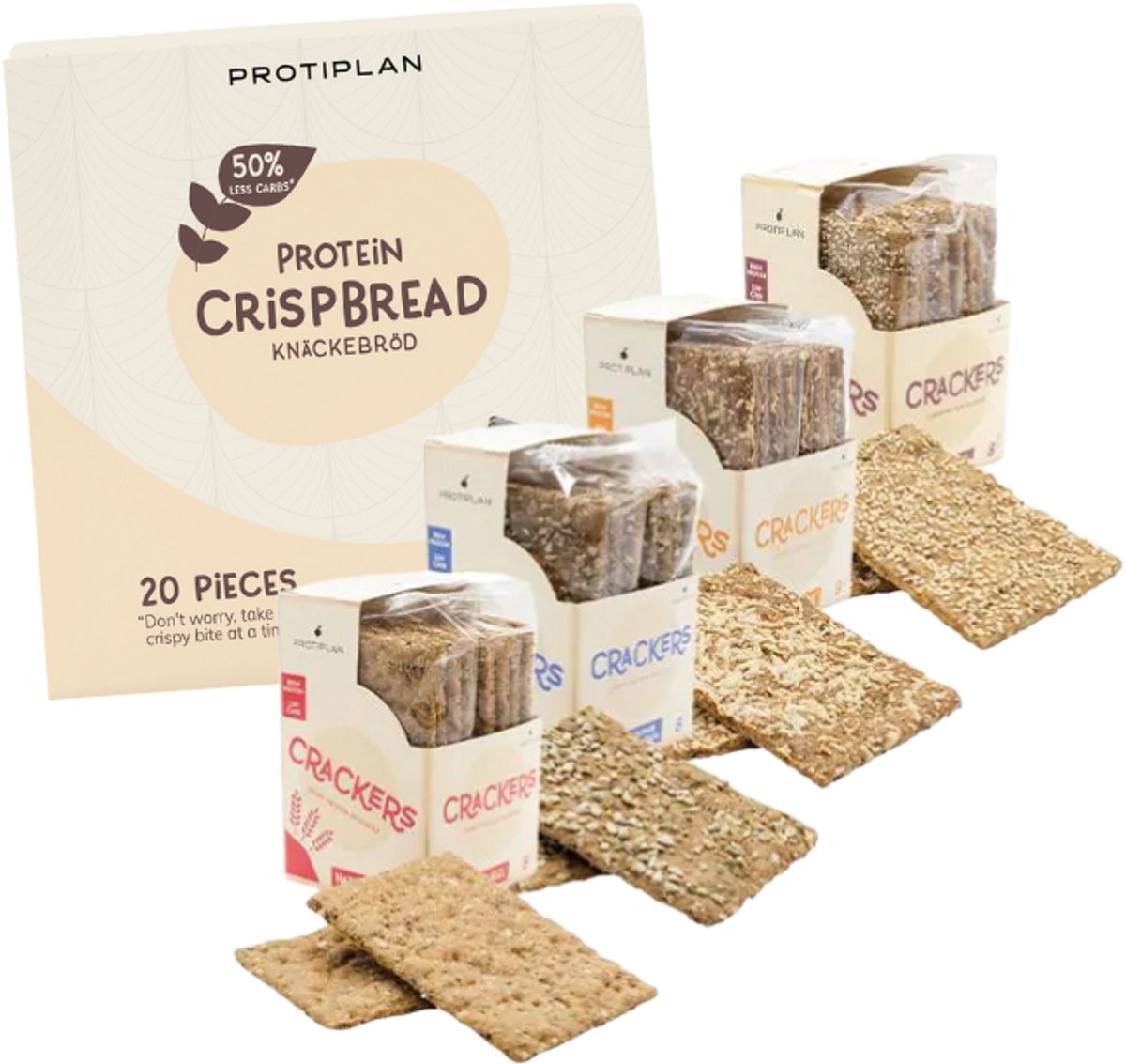 Protiplan - Mix Crackers - 820 g - Eiwitrijke voeding - Koolhydraatarme crackers