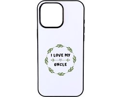 Hacebo® - I love my uncle telefoonhoesje - Oom - liefste oom - telefoonhoesjes - verjaardag - cadeautje voor oom - oom artikelen - kado - geschenk - hoesje geschikt voor iPhone 16 Pro Max