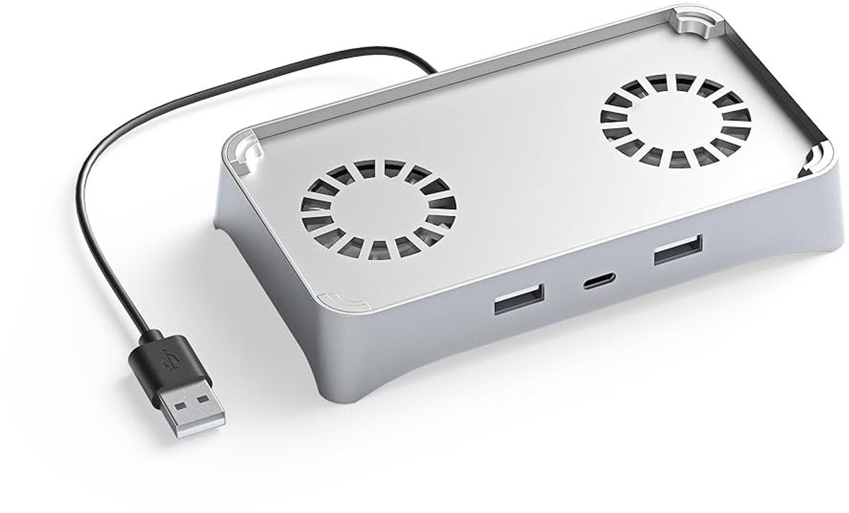 DrPhone DPR Mini SE USB Hub met 2x Ventilator – 3-in-1 USB Expander voor Deeper Connect – Hoge Snelheid & Koeling