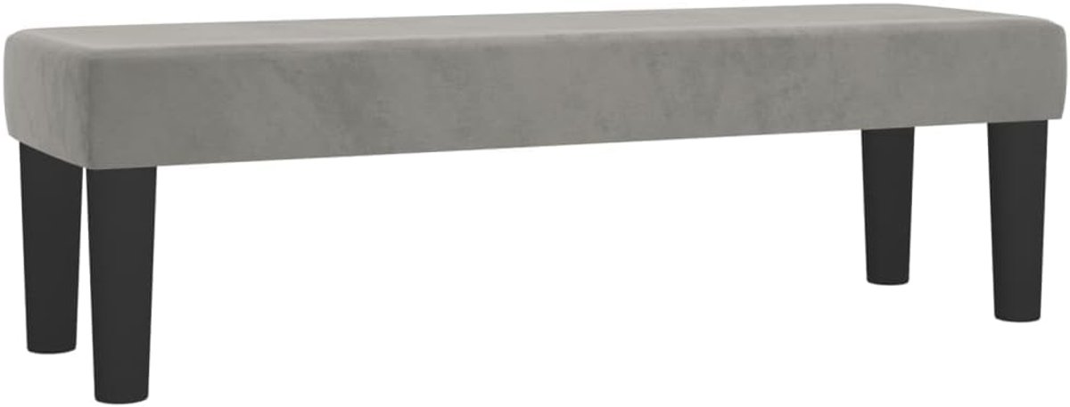 Lichtgrijs Fluwelen Bankje 100x30x30 cm - Multifunctionele Zitoplossing voor Woonruimte