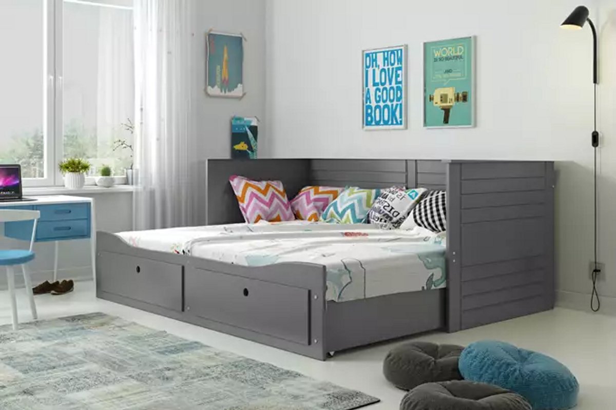BMS - Bed - 80x200 cm - Jeugd - Graphiet