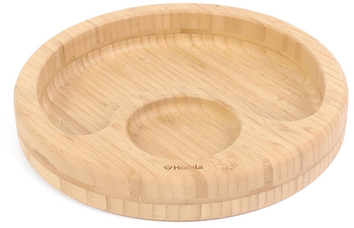 Homla - Bamboe serveerplank - Natuurlijke houten schotel voor snacks