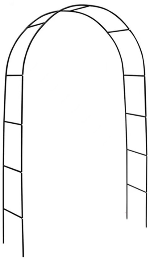 Hoppa! rozenboog – 140x38x240 cm – zwart