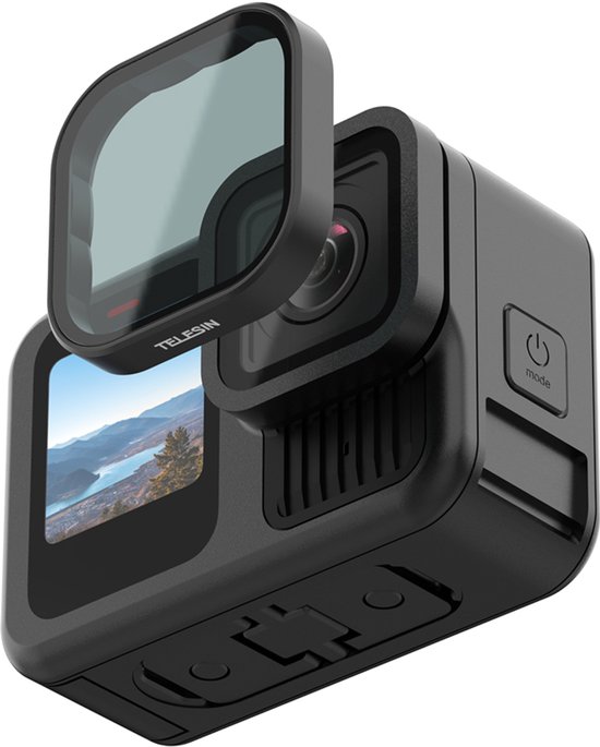 Telesin CPL Lens Filter voor GoPro Hero 13 - Verminder glinsteringen - Sterk glas - Transparant
