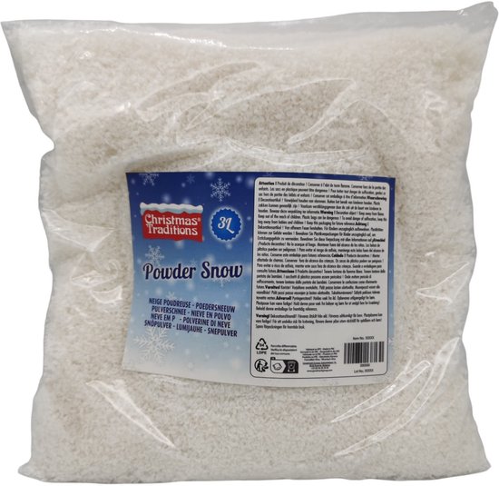 Plastic zak met "Powder Snow" van Christmas Traditions, 3L
