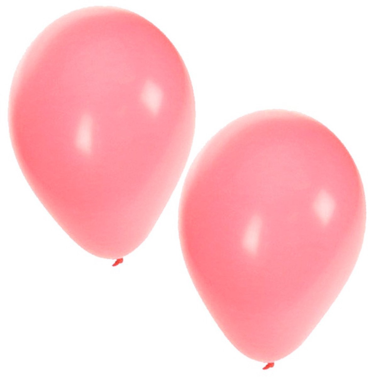 Bellatio Decorations ballonnen - lichtroze - 100x stuks - babyshower/geboorte versiering - meisje