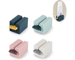 Tube uitknijper - Tubeknijper - tandpasta dispenser - 4 stuks - tandpasta knijper - tandpasta uitknijper - tubeknijper plastic - tube squeezer - Tubeknijper met standaard - tandpasta knijpers tube - Geschikt Voor Tandpasta, CrèMes - 7*4*3.8cm