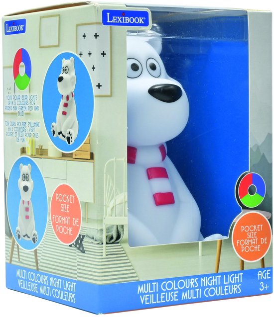 Polar Bear 3D-ontwerp kleurveranderend nachtlampje Approx. 13cm van polar — afbeelding 5