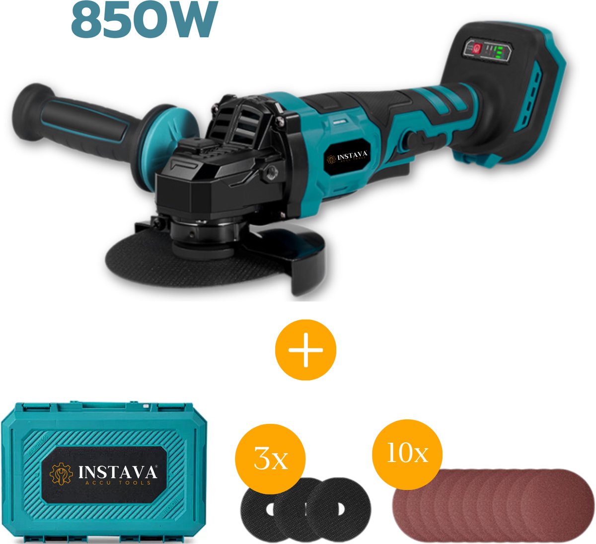 Makita Gereedschap - 18V ACCU-haakse Slijper 125 Mm Zonder Accu En Lader Dga513z